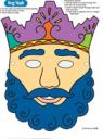 Click here for a full color Purim King mask