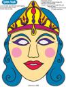Click here for a full color Purim Queen mask